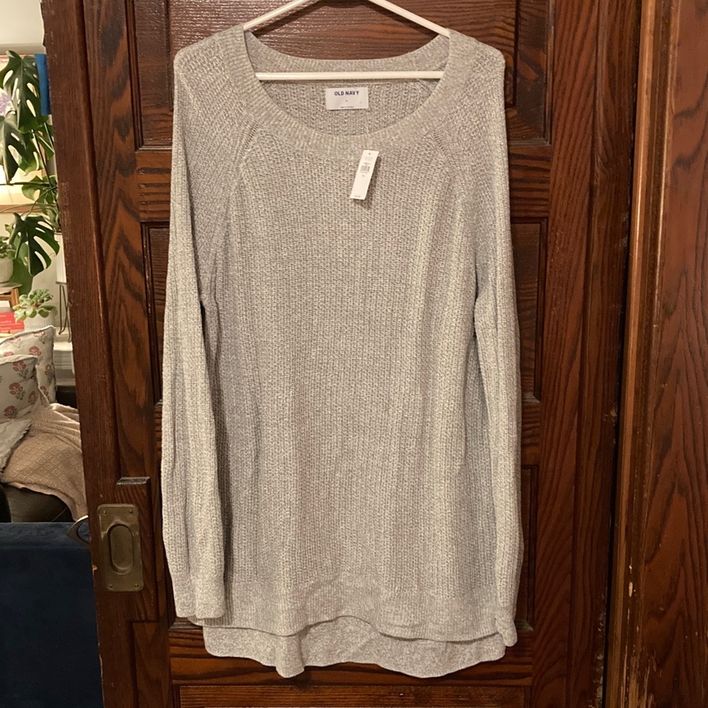 Old Navy Light Gray Knit Pullover